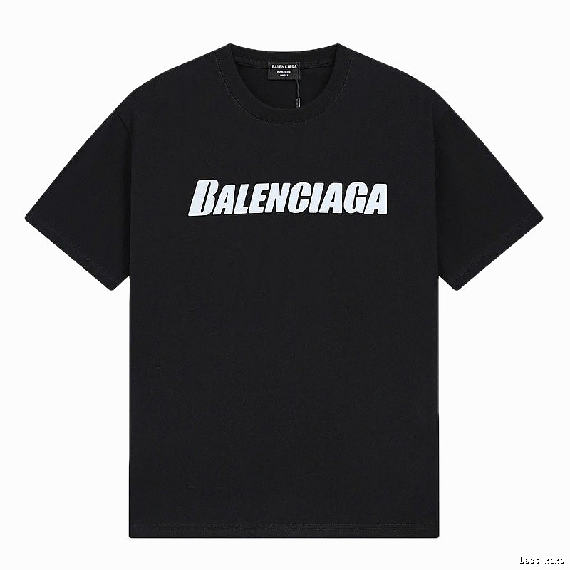 Balenciaga Letter Print Street Style Black T-Shirt