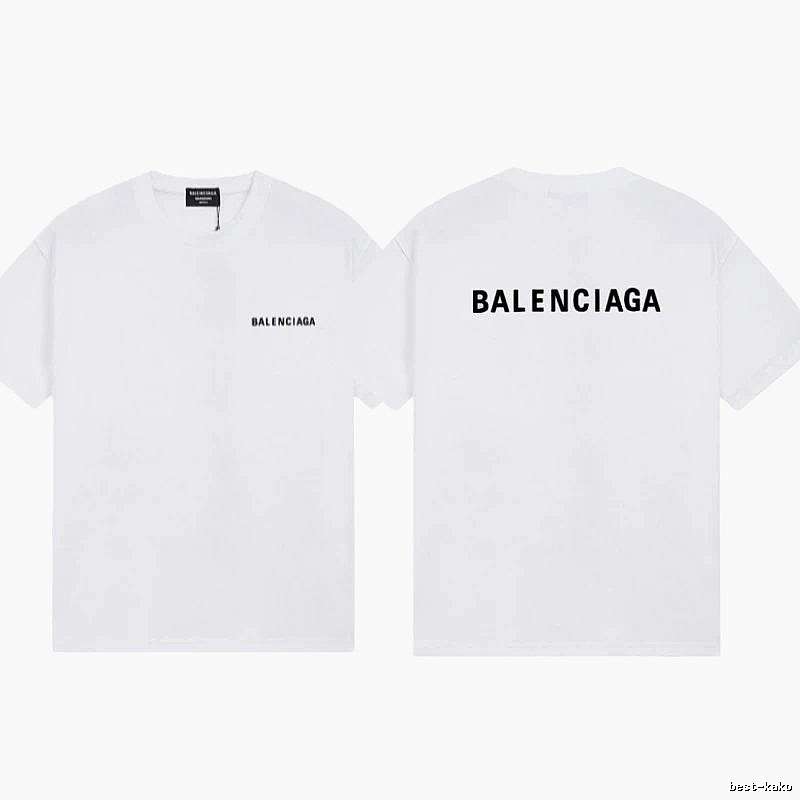 Balenciaga Letter Print Street Style White T-Shirt