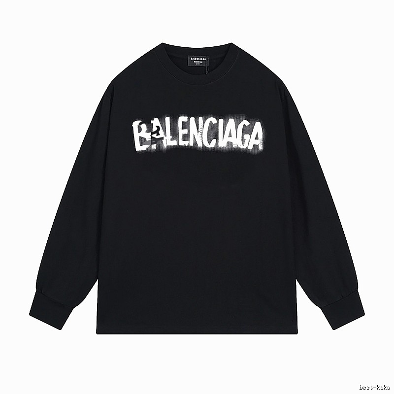 Balenciaga letter style black T-shirt