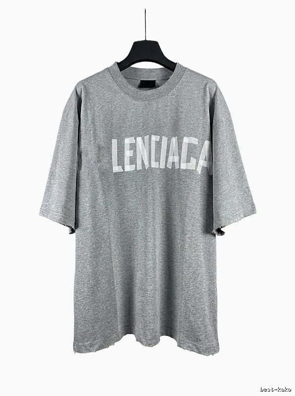 Balenciaga letter-style gray T-shirt