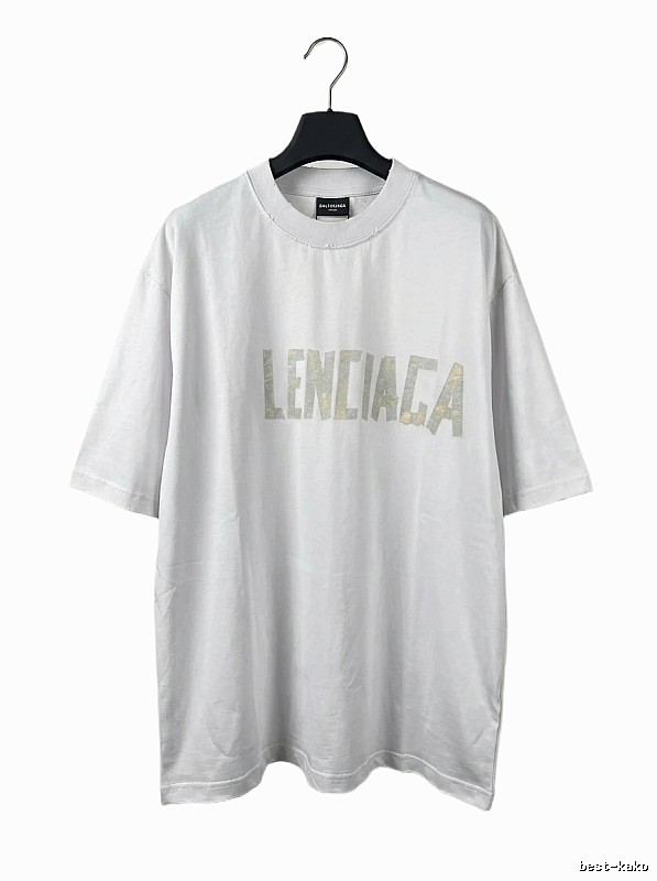 Balenciaga letter-style white T-shirt