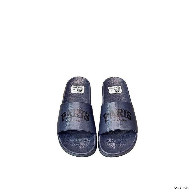 Balenciaga Paris Casual Style Navy Blue Slide Sandals