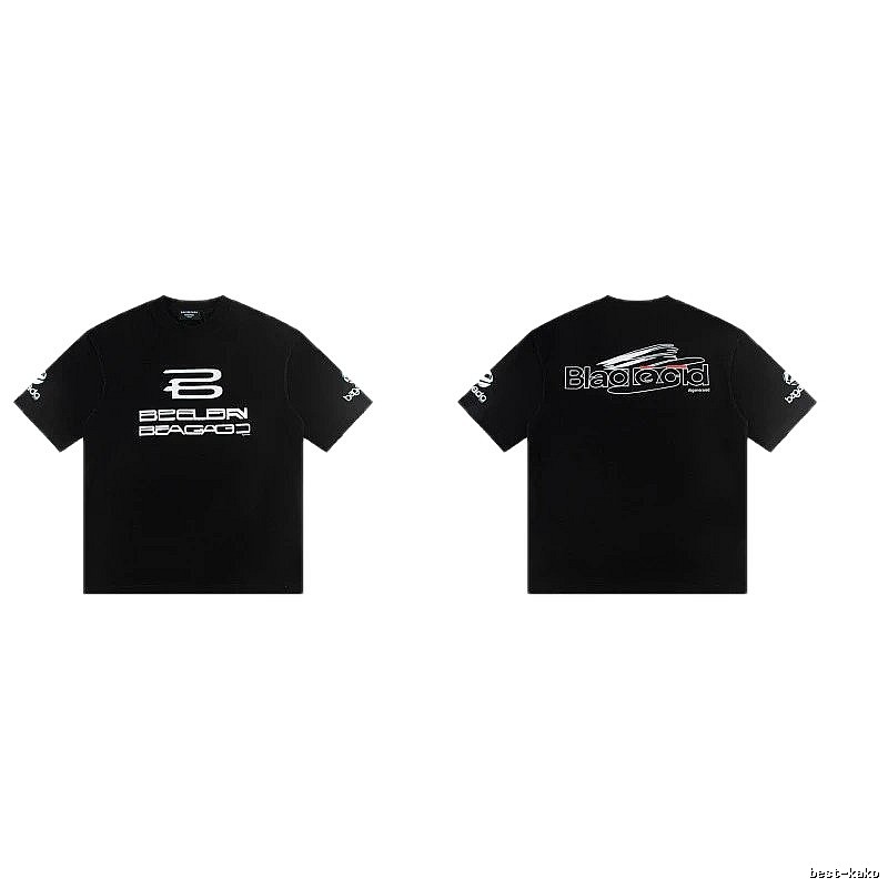 Balenciaga Printed Street Style Black T-shirt