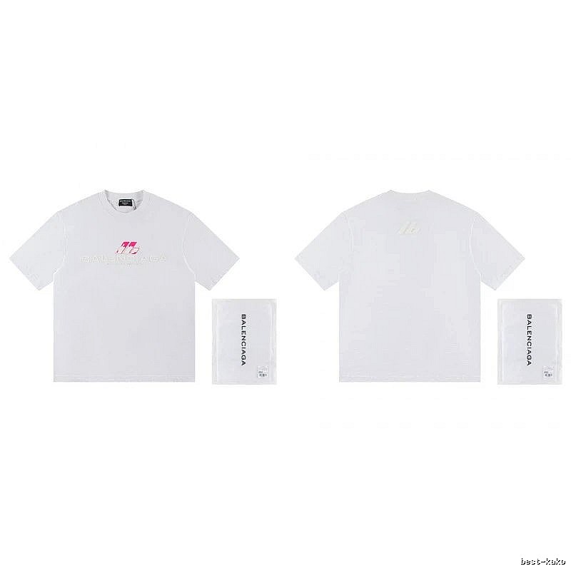 Balenciaga Printed Streetwear-style White T-Shirt