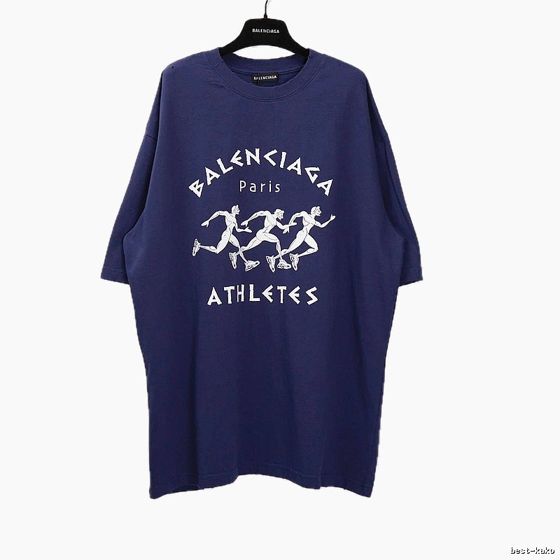 Balenciaga sporty navy blue T-shirt