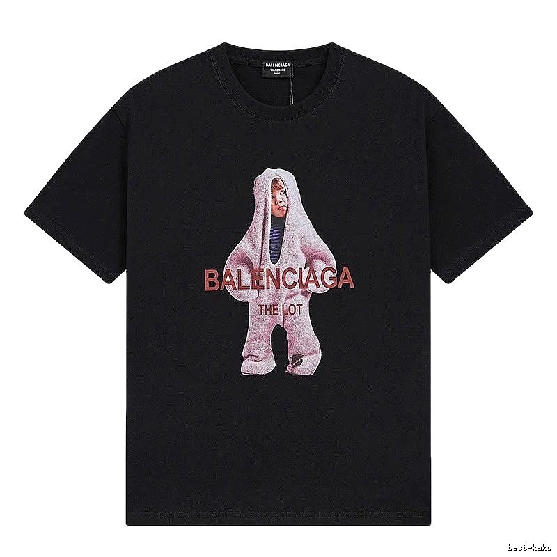 Balenciaga's childlike black T-shirt.