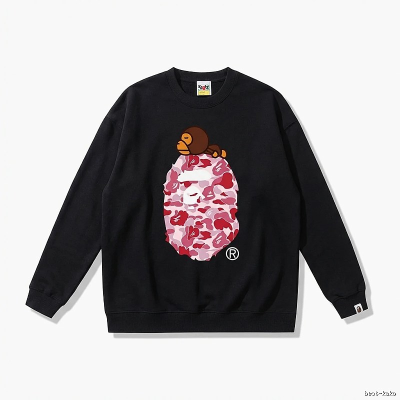 Bape Ape Head Camouflage Style Black Sweatshirt