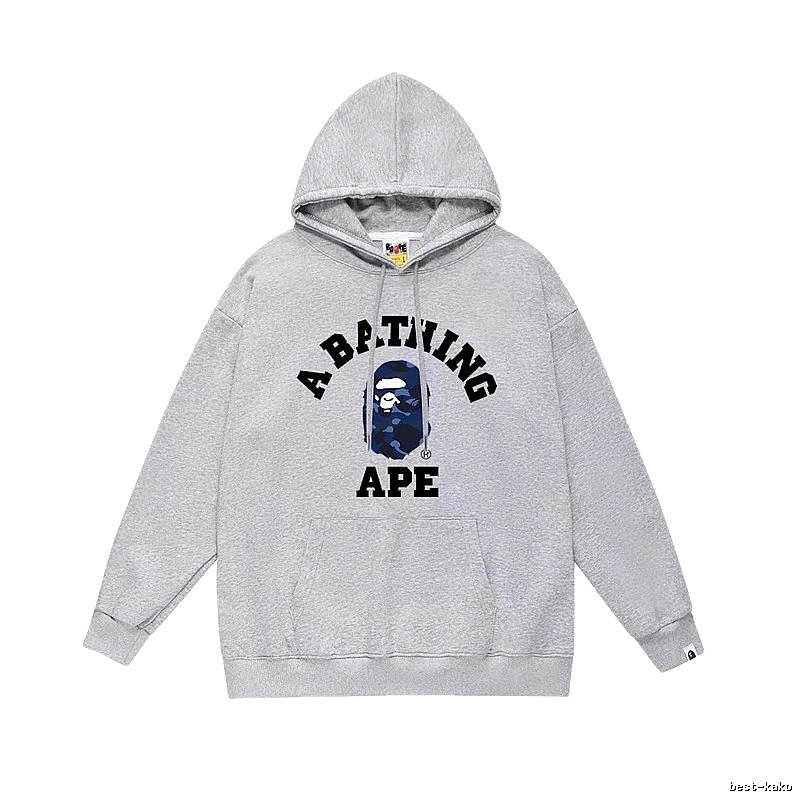 Bape Ape Head Grey Hoodie