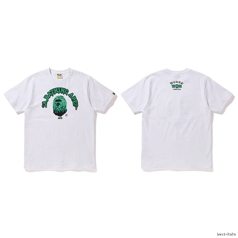 Bape Ape Head Minimalist Style White T-shirt