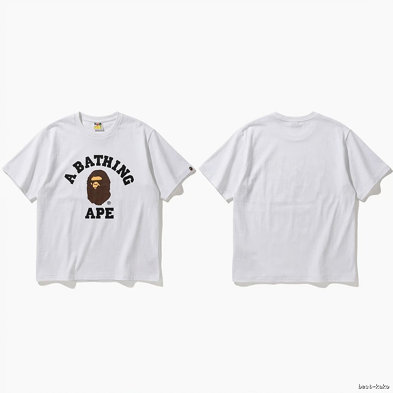 Bape ape head minimalist style white T-shirt