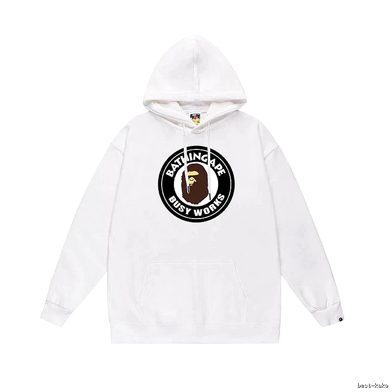 Bape Black Label Casual Style White Hoodie
