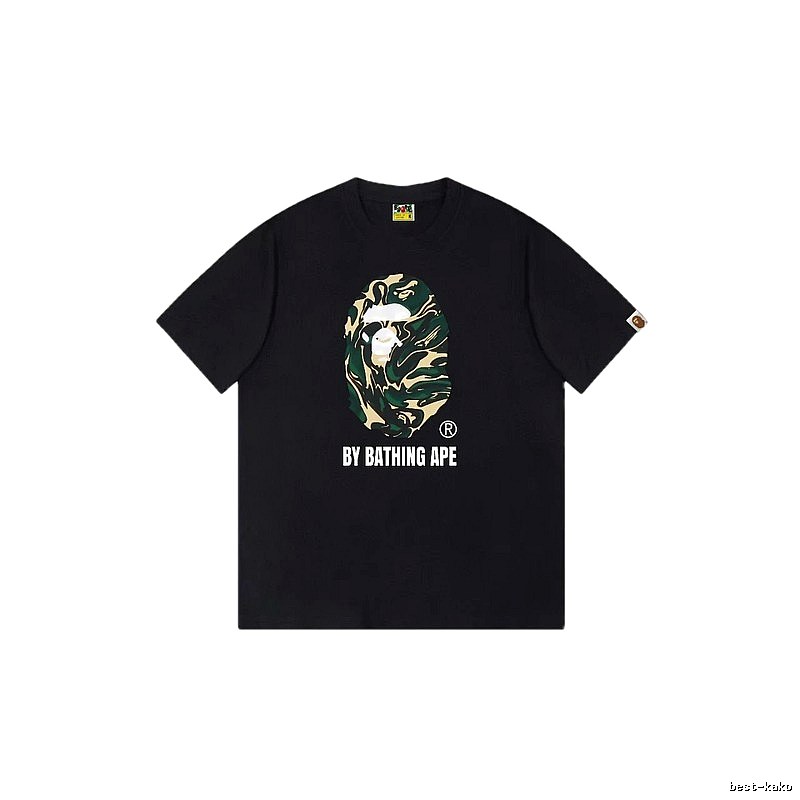 Bape camouflage style black T-shirt