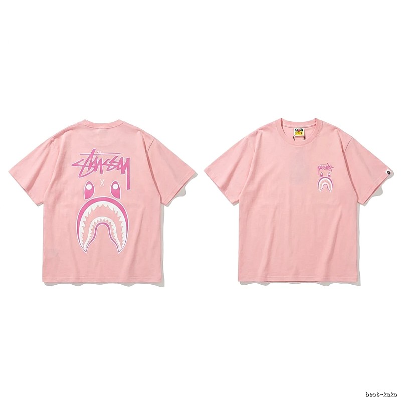 Bape Shark Co-branded Pink T-shirt