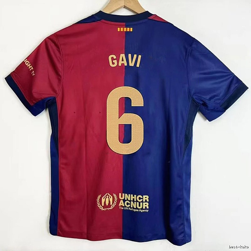 Barcelona Classic Gavi #6 soccer jersey Blue Red Barcelona for Daily Styling