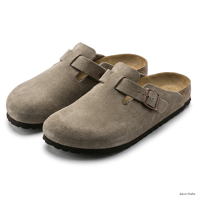 BIRKENSTOCK suede retro-style grey shoes