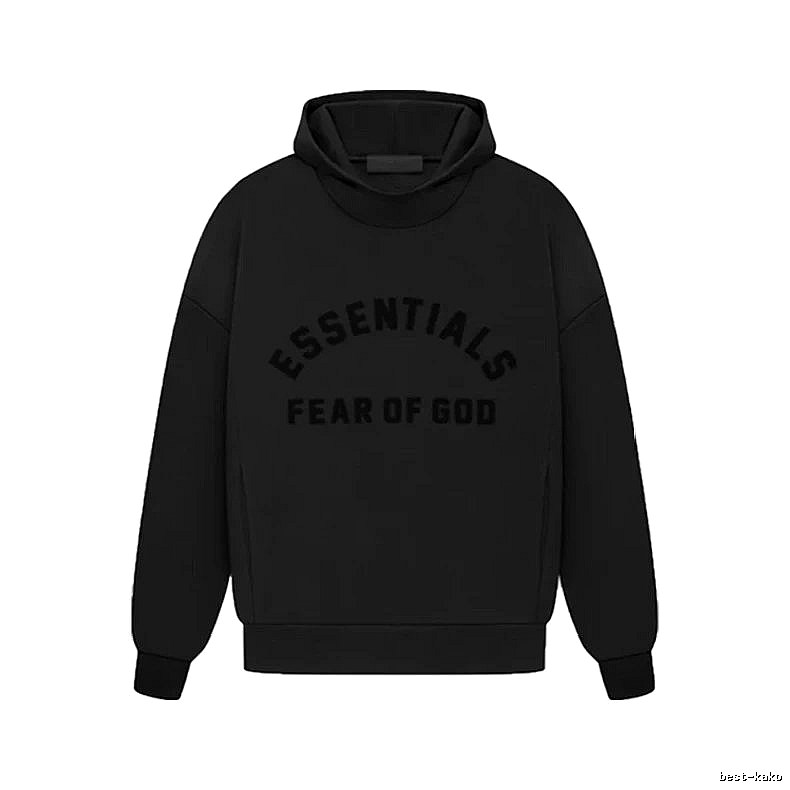 Black Winter Fleece Hoodie for Casual Layers