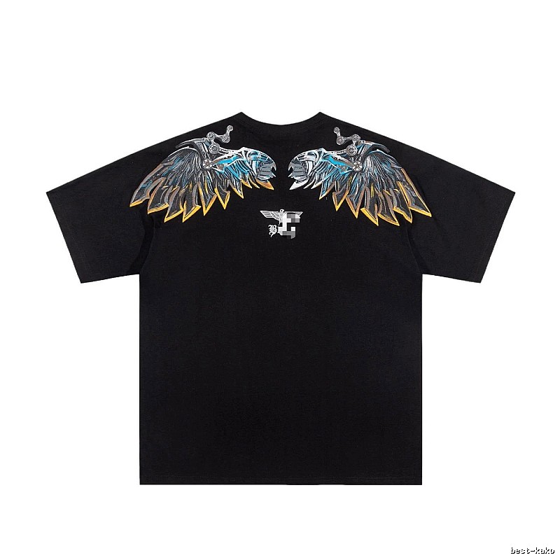 BOY Mechanical Wing Street Style Black Short Sleeve T-Shirt