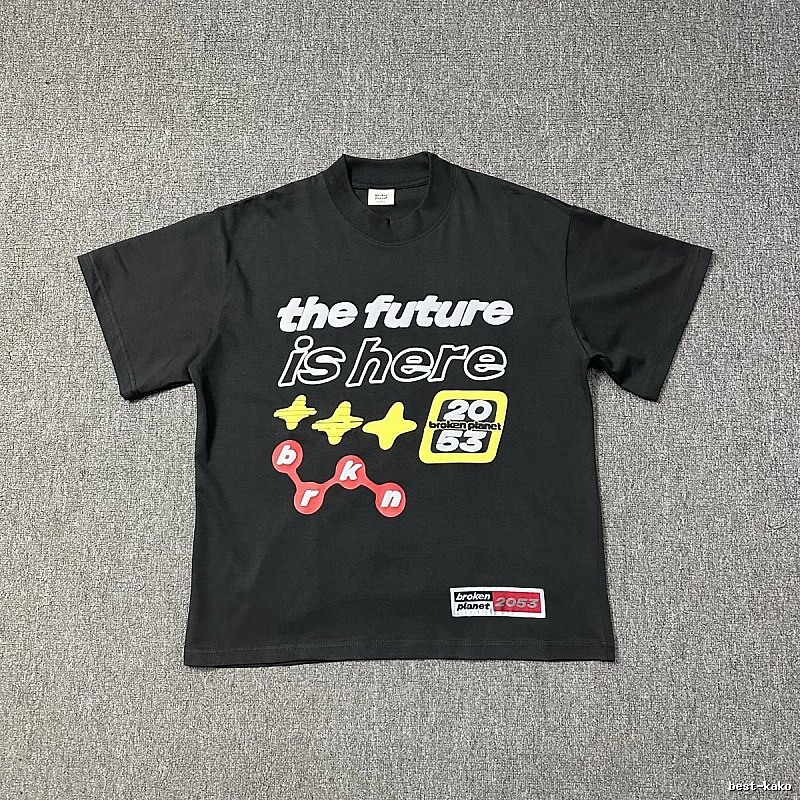 Broken Planet Relaxed Graphic T-shirt White Cotton Bold with Designer-Inspired Detail