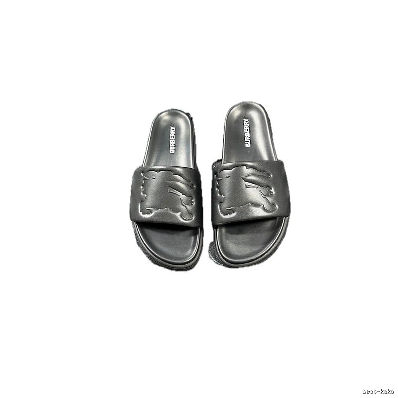 Burberry Knight Embossed Casual Style Black Slides
