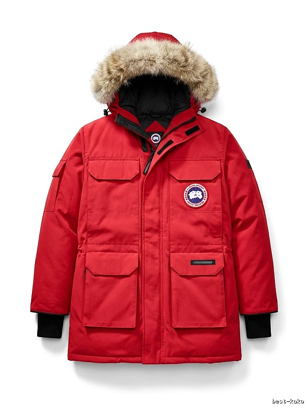 Canada Goose Expedition series red down jacket.