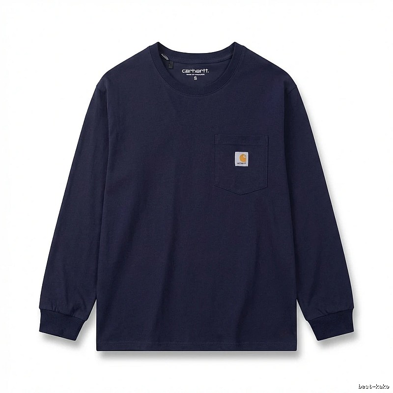 Carhartt simple and casual style navy long-sleeve