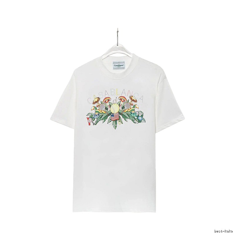 Casablanca Floral Print White T-shirt