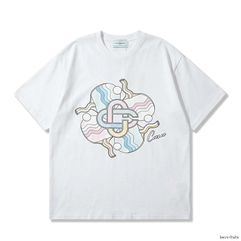 Casablanca Print Trendy White T-shirt