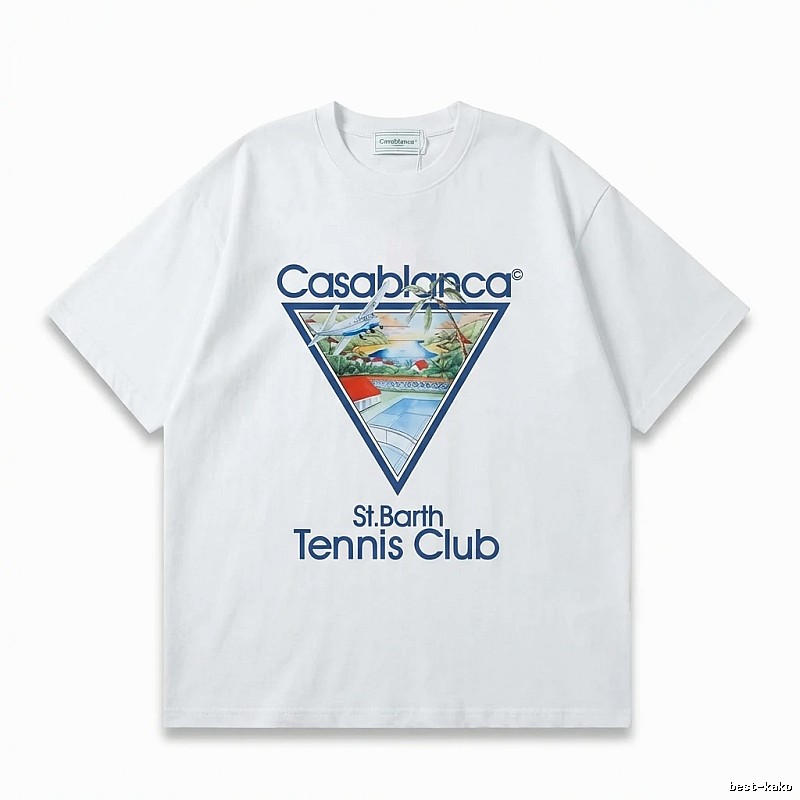 Casablanca Printed Casual White T-shirt