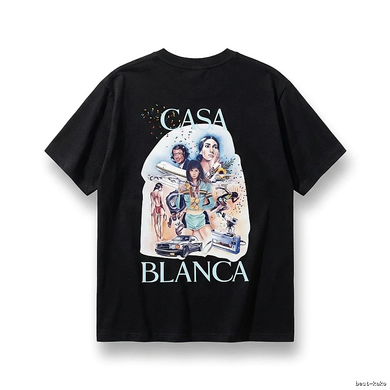 Casablanca retro style black T-shirt