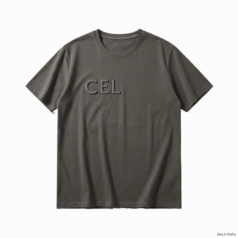 CELINE minimalist style dark gray T-shirt