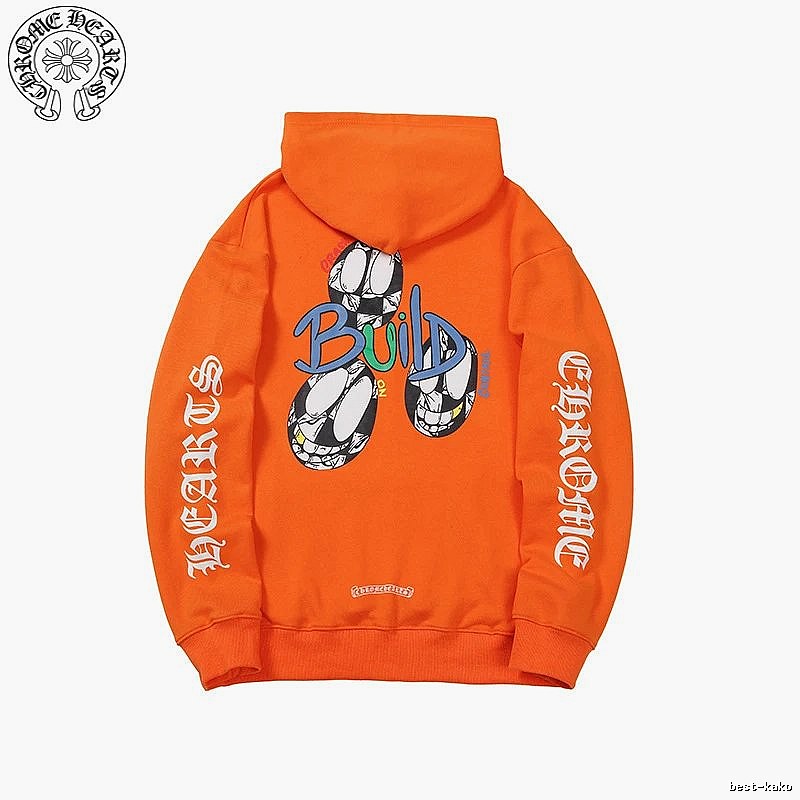 Chrome Hearts 2088-73 Orange Cross Graphic Hoodie Gift Ready