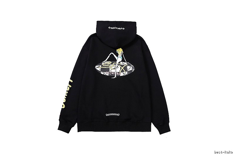 Chrome Hearts 2088-85 Black Cross Graphic Hoodie Fan Wear