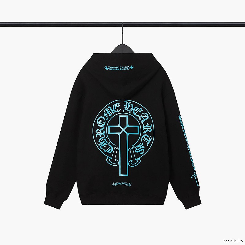 Chrome Hearts 2089-80 Black Cross Graphic Hoodie Outdoor Days
