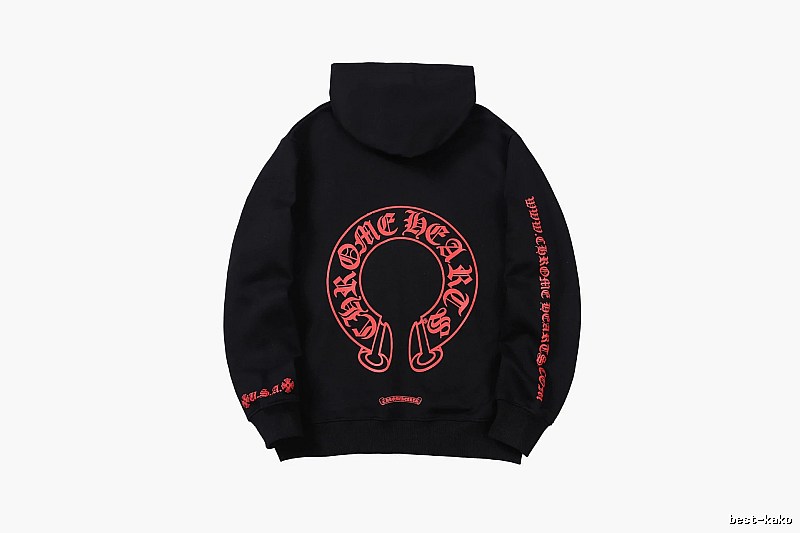 Chrome Hearts Casual Cross graphic hoodie Black Blue Cross for Comfortable Styling