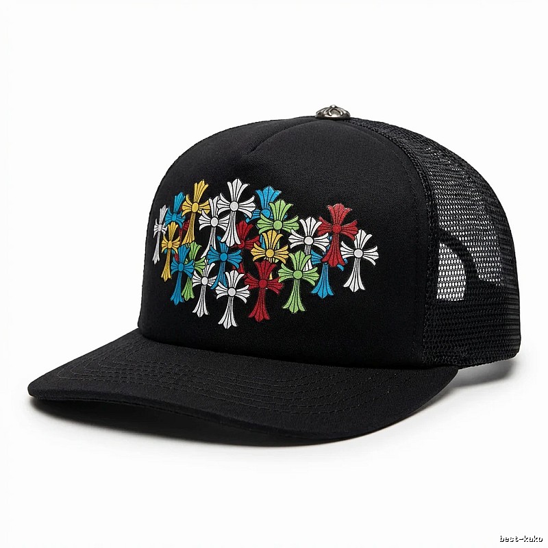 Chrome Hearts colorful cross black hat