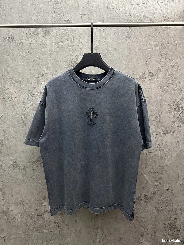 Chrome Hearts Cross Retro Style Gray T-shirt