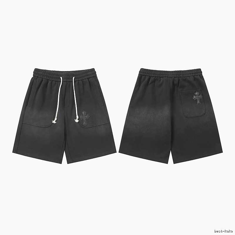 Chrome Hearts Cross Streetwear Brand Black Shorts