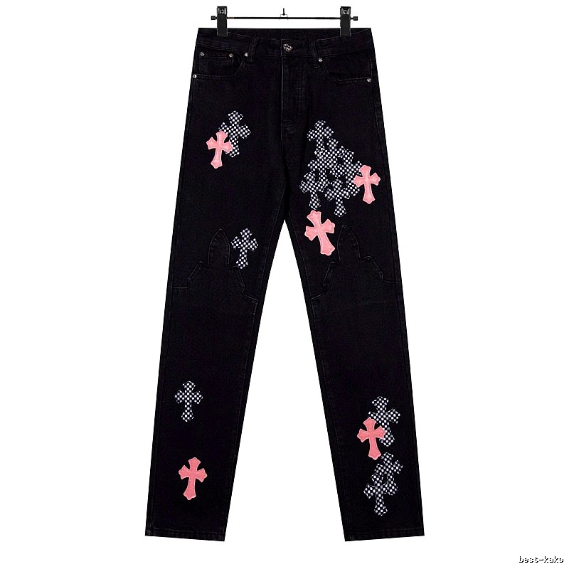 Chrome Hearts Monogram Graphic jeans Light Denim Jeans for Layered Styling