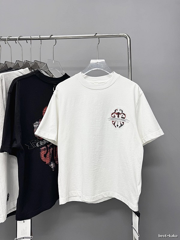 Chrome Hearts Patchwork Cross Street Style White T-Shirt