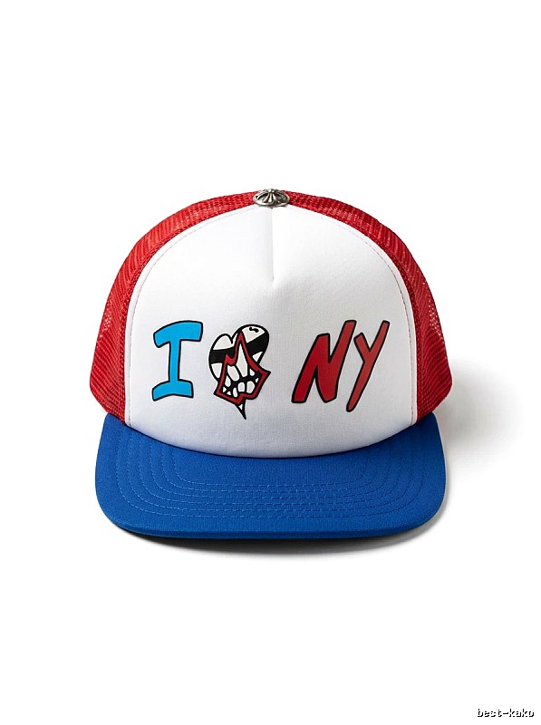 Chrome Hearts red, white and blue trendy brand hat