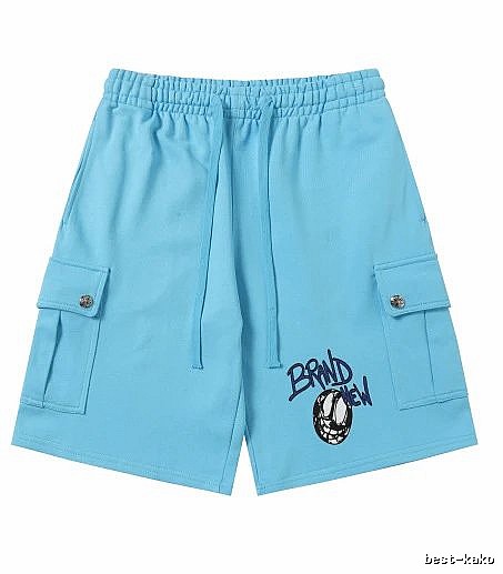 Chrome Hearts Trendy Cool Style Light Blue Shorts