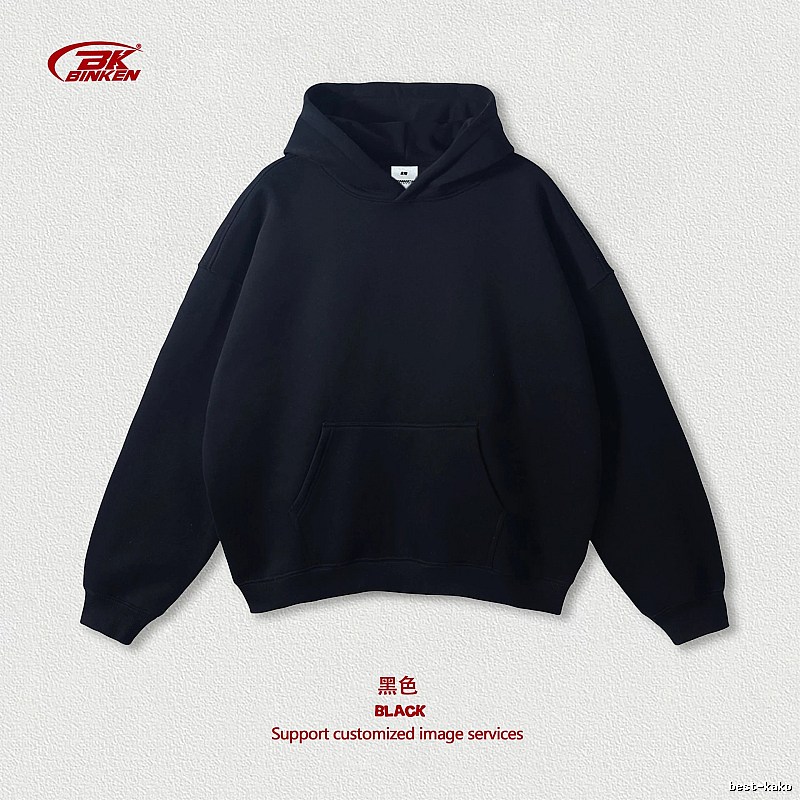 Classic Pullover hoodie Navy Blank Kangaroo for Daily Styling