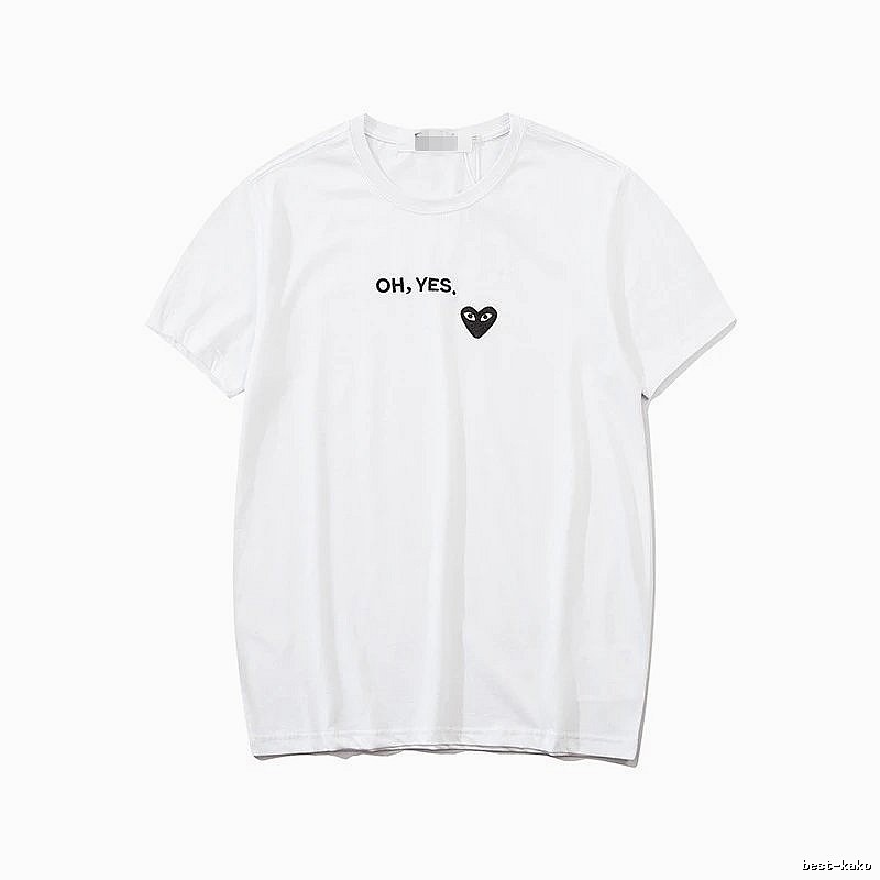 Comme des Garcons PLAY 2021-87 White Style 2187 Heart Logo T-Shirt Statement Graphic