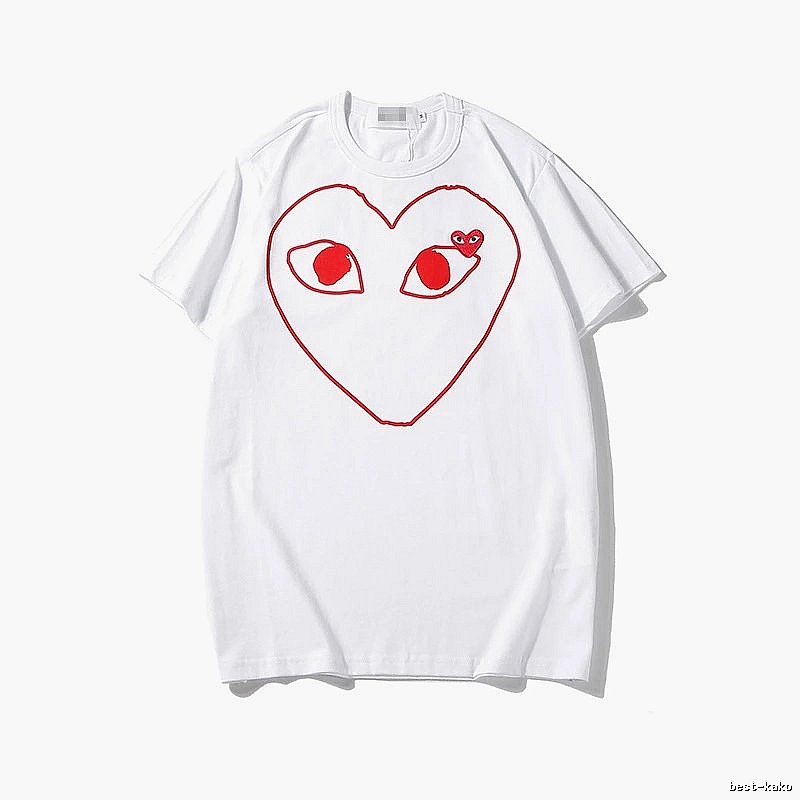 Comme des Garcons PLAY 2023-13 Red Style 2313 Heart Logo T-Shirt Minimal Look