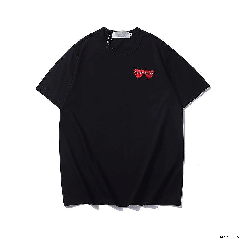 Comme des Garcons PLAY 2023-33 Black Style 2333 Heart Logo T-Shirt Sport Casual