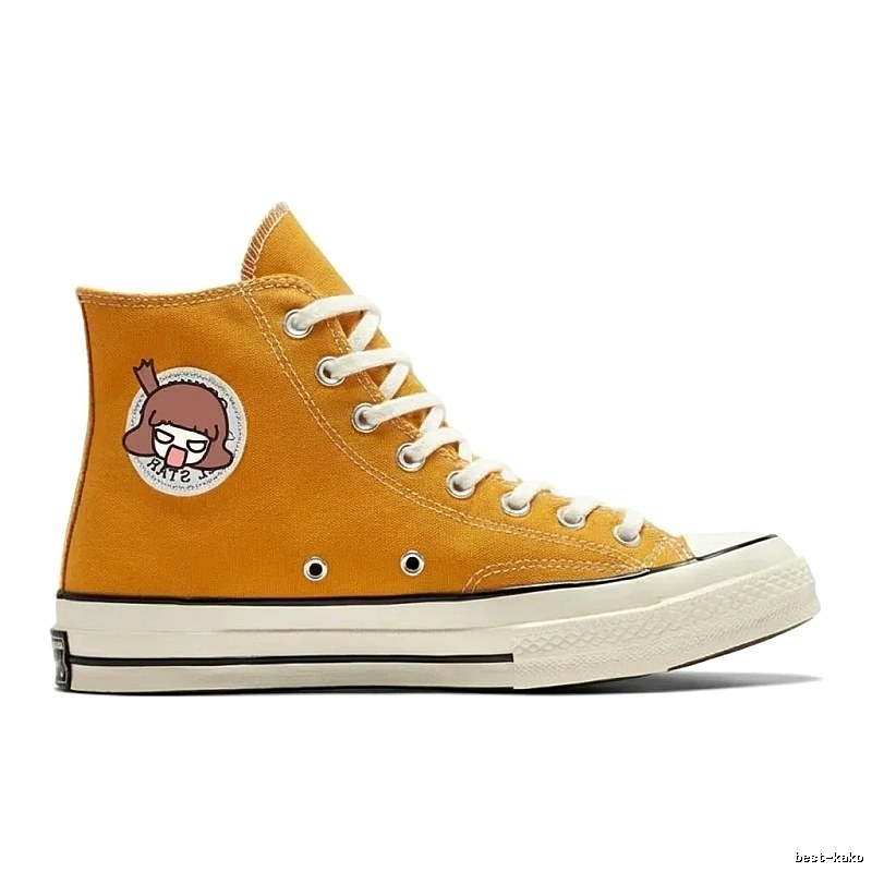 Converse trendy cartoon orange high-top shoes