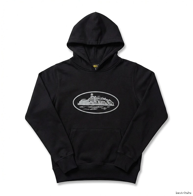 Corteiz Island Logo Minimalist Style Black Sweatshirt