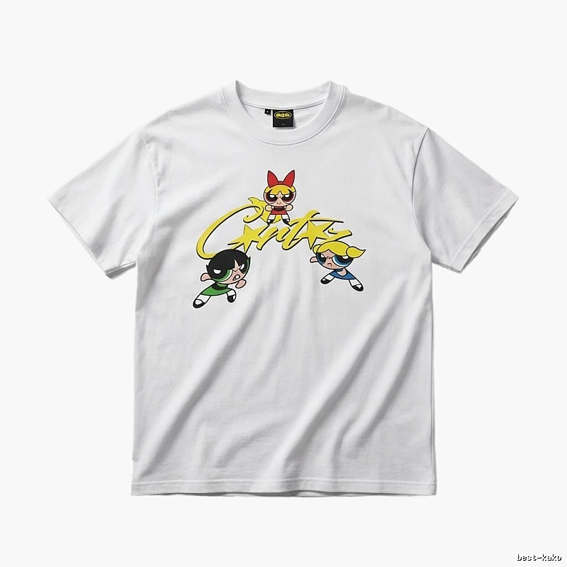 Corteiz Powerpuff Girls Cartoon White T-shirt