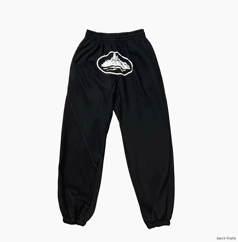Corteiz Printed Casual Black Pants