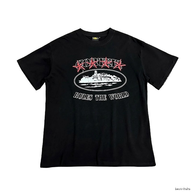 Corteiz Printed Trendy Black T-shirt